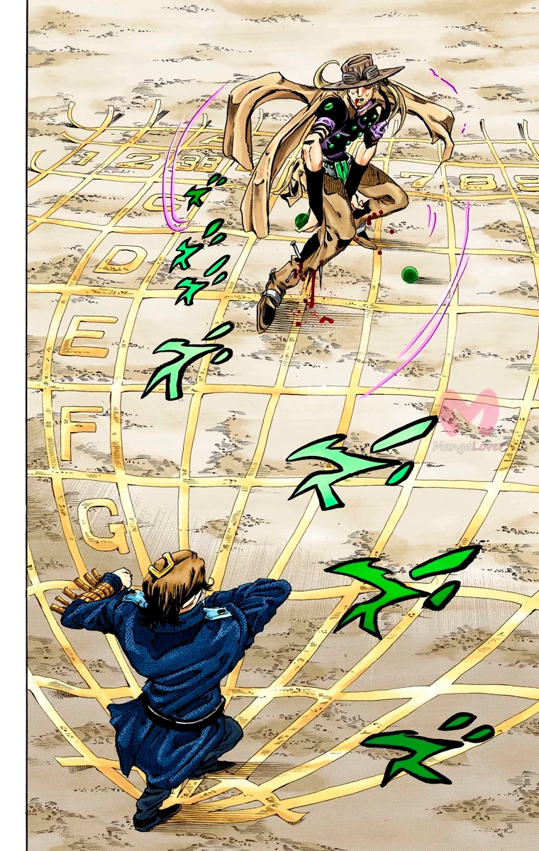 Невероятные приключения ДжоДжо. Часть 7: Гонка «Стальной шар — Глава 65, страница 25